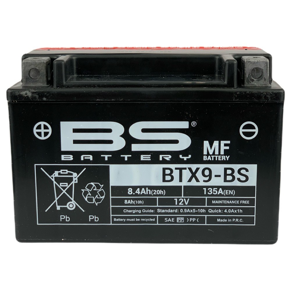 BATERIA MOTO BS BATTERY BTX9 ACIDO (YTX9BS)